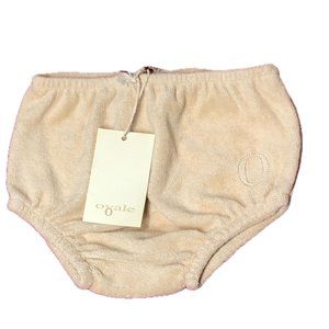Ovale Bloomers Diaper Cover Tan Embroidered "O" on Front Left Size 0 (0-3M)